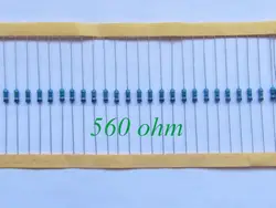 100 шт. 1/4 Вт Металл резистор 560 Ом 560R 1% Допуск погрешности соответствует rohs, не содержит свинец в наличии