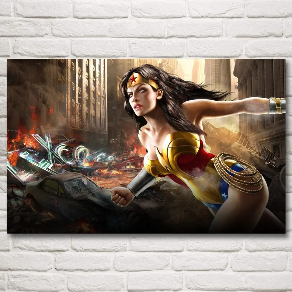 

Super Hero Wonder Woman Superman Batman Movie Art Silk Poster Home Decor Picture 12x19 15x24 19x30 22x35 Inches Free Shipping