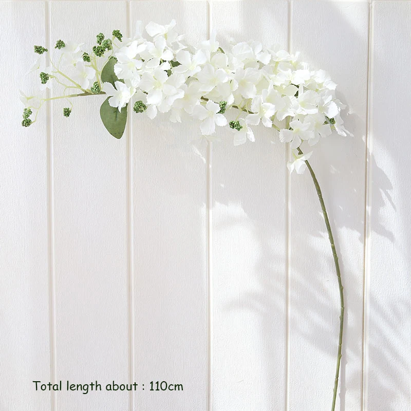JAROWN Simulation Long Hydrangea Wedding DIY Decorative Flower Home Party Decorations Flores Artificial Silk Fake Flowers (5)