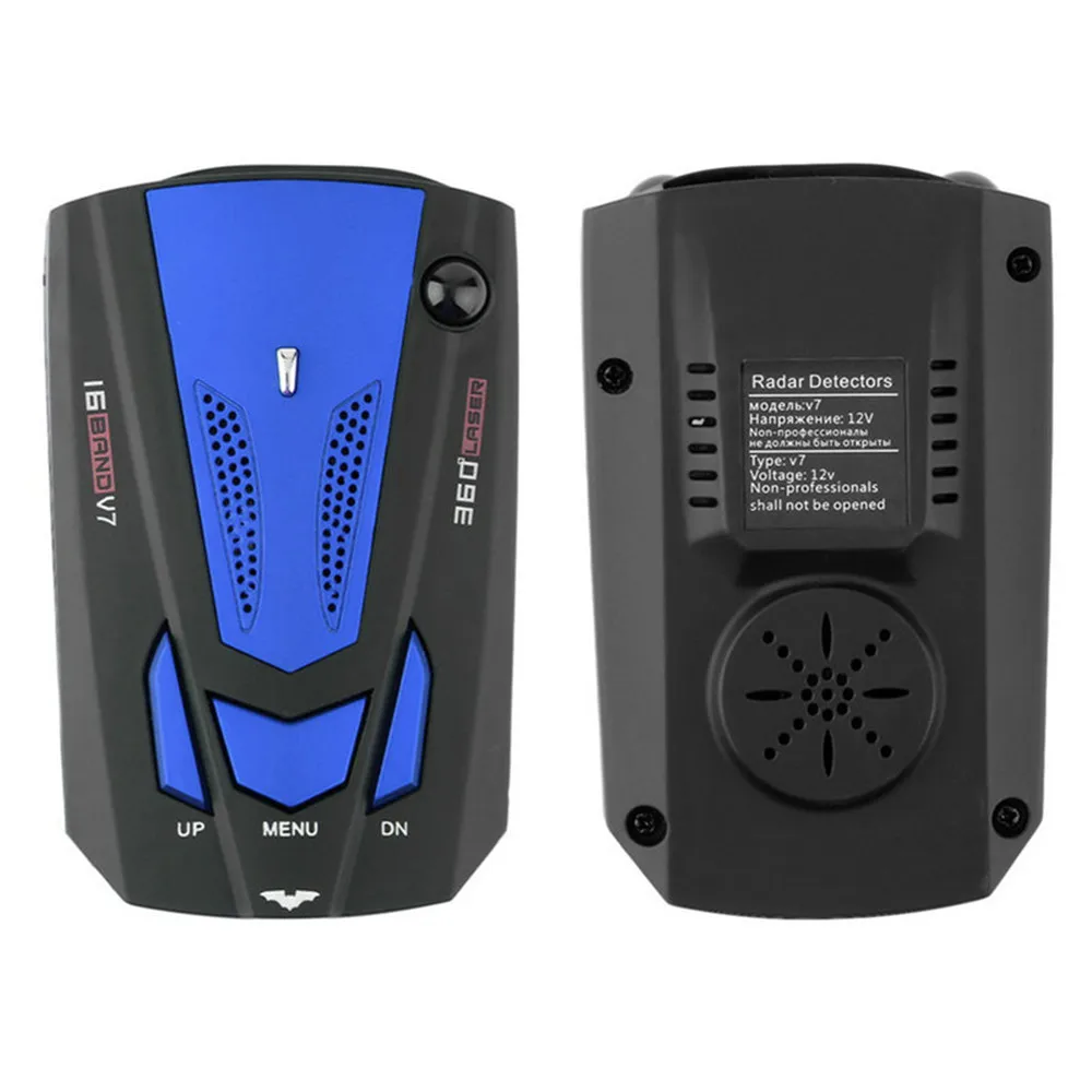 12 V 360 градусов Автомобильный голосовое оповещение Антирадары V7 анти-полицейский антирадар Скорость детектор с 16 диапазоном светодиодный Дисплей английский/русский