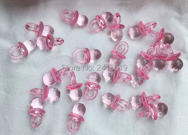 Clear pink pacifier nipple