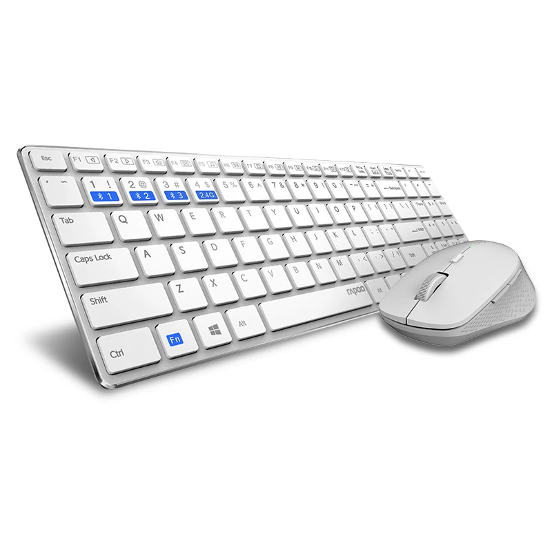 Rapoo многомодовая Бесшумная беспроводная клавиатура мышь комбинации Bluetooth 3 0/4 0 RF 2