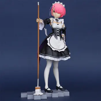 

Anime Re:Life in a different world from zero Ram Maid dress up PVC Action Figure Servant Girl collection Model Doll gift 22cm