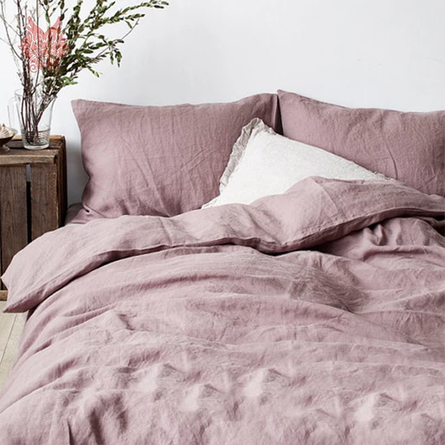 Summer Spring Purple Beige Khaki White 100 Linen Bedding Set Duvet Summer Spring Purple Beige Khaki White 100 Linen Bedding Set Duvet Cover Flat Sheet