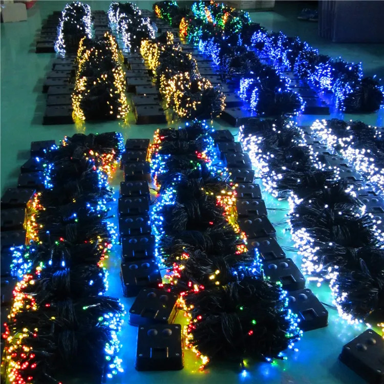 2015 high quality Blue Christmas Solar Power LED String Lights 60 LED 8M Garden Decoration