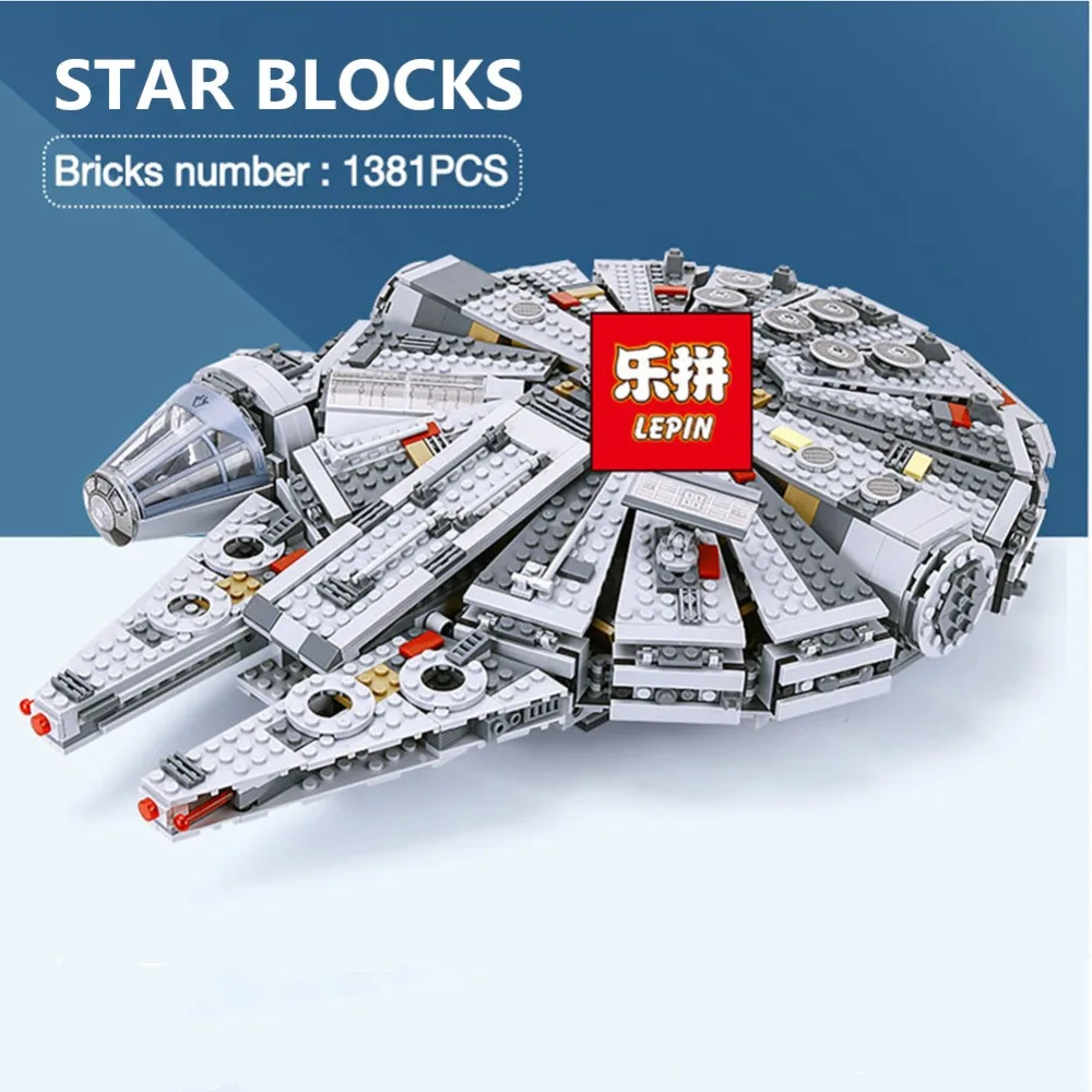 

LEPIN 05007 Star Series War Building Blocks Force Awakens Millennium Legoingly 75105 Falcon Model Building Blocks Toys XF30