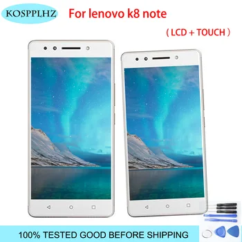 

1920*1080 white LCD Screen For lenovo k8 note LCD Display And Touch Screen assembly k 8 note Replacement upulse +Tools