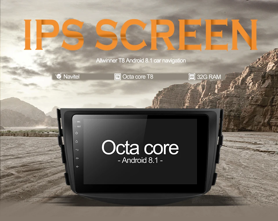 Discount Asottu CRAV48060 Octa 8 Core Car DVD GPS Navigation palyer Android 8.1 Car DVD Player for toyota rav4 2007 2008 2009 2010 2011 1