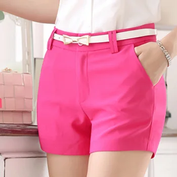 

Hot Selling Lady Fashion Suit Shorts Size S-2XL Candy Colors Summer Casual Trousers Women Black Casual Capris