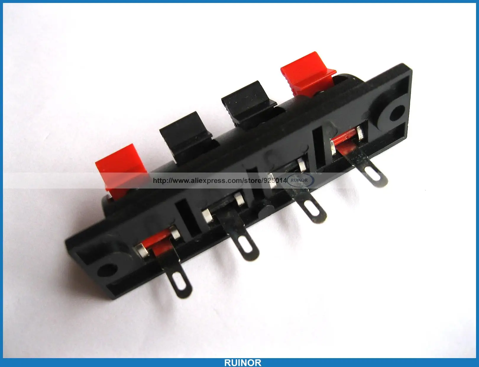 

20 Pcs WP Push Type Speaker Terminal Board Connector 64 5mmx17 6mm 4 Pin WP4 7