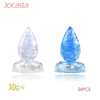 

Water Drop DIY 3D Puzzles Toys Flashing Light Adult 3D Crystal Puzzle Jigsaw Assembly Model Kids Educational Toys For Children ]