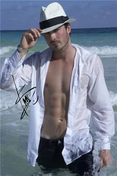 

New Ian Somerhalder The Vampire Diaries Poster Custom Satin Poster Print Cloth Fabric Wall Poster Print Silk Fabric Print Poster