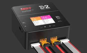 

Original 200W 0.1-10.0A*2 AC100-240V ISDT 2CH Intelligent Balance Battery Charger Discharger 2.4N 320x240 IPS LCD For FPV RC