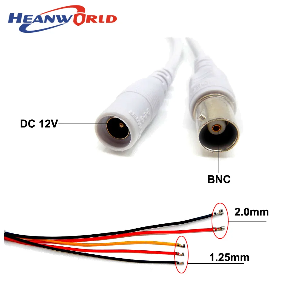 Heanworld 5 core wire Analog BNC Video Cable 5 pin Cord video power Cord for Analog CCTV AHD TVI CVI CVBS Camera security system Heanworld 5 core wire Analog BNC Video Cable 5 pin Cord video power Cord for Analog CCTV AHD TVI CVI CVBS Camera security system