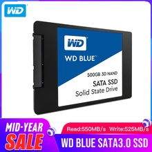 Western Digital WD Blue SSD interne твердотельный накопитель Dur 250 ГБ SATA 6 Гбит/с 2," WDS250G2B0A 3D NAND 250 ГБ
