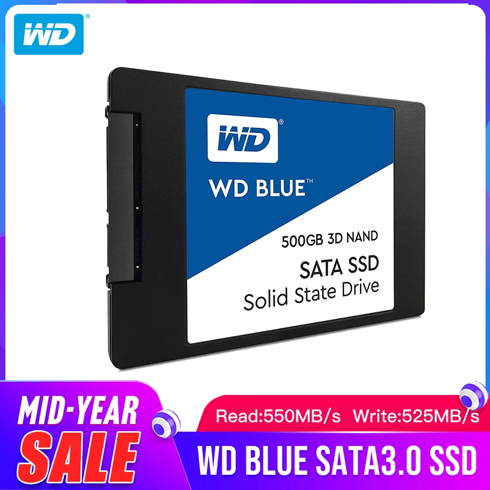 Western Digital WD duro de estado sólido para interfaz de SSD azul, 250 GB, SATA 6Gbit/s, 2,5 pulgadas, 3D, NAND, 250 GB|Unidades de estado sólido internos| - AliExpress