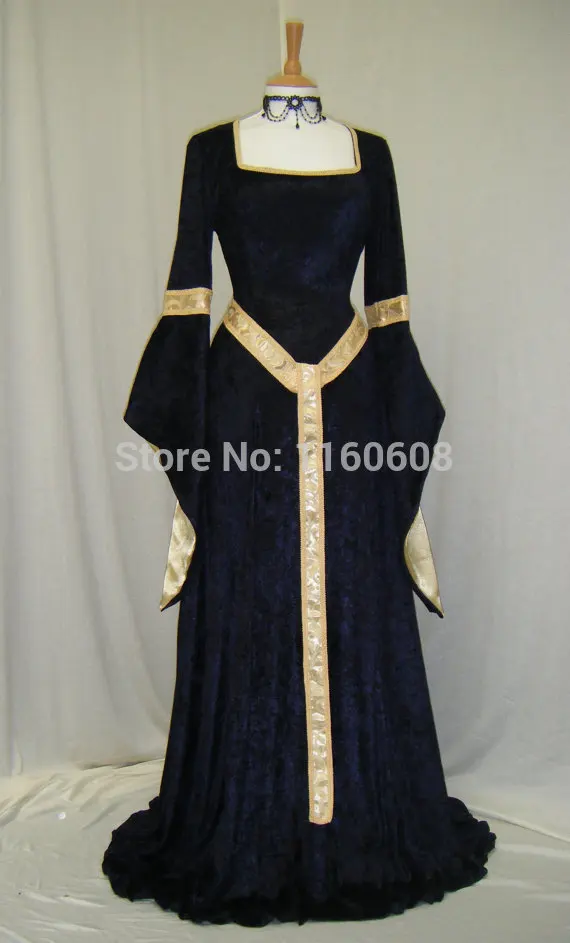 blue elven dress