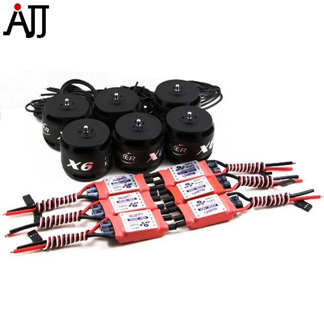 Rctimer 12n14p X6 4715 400kv Multi Rotor Brushless Motor And Hv40a Rctimer 12n14p X6 4715 400kv Multi Rotor Brushless Motor And Hv40a 40a Esc 6 Packs