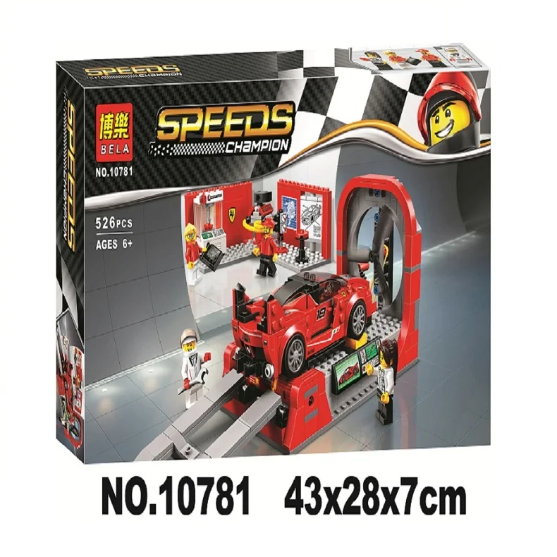

Toys for children 10781 526Pcs Super Racer Racing Car The Development Center Building Block Compatible Brick Toy