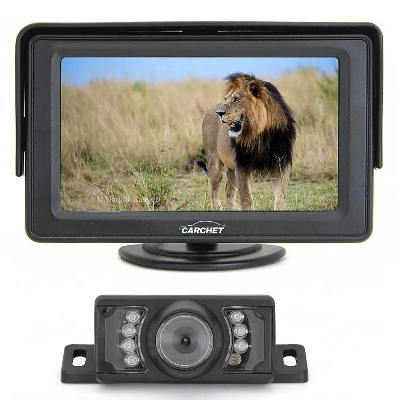 4.3 TFT LCD Display Car Rear View Monitor IR Reverse Backup 7 LED Night Version Camera