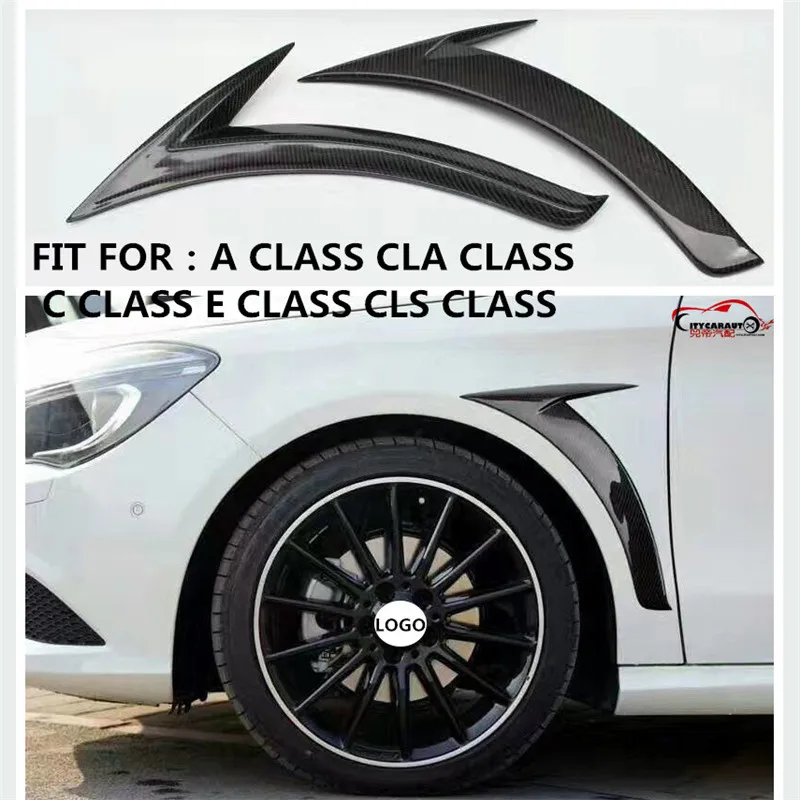 

CITYCARAUTO Carbon Fiber Side Fender Trim body part fit for W176 W205 A CLA C E CLS class
