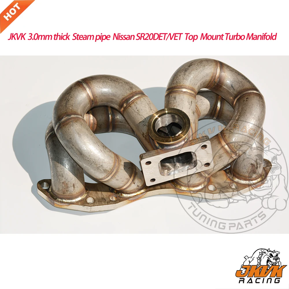 

JKVK RACING 3.0mm thick steam pipe for SR20DET/VET 240SX S13 SS T3 Top Mount Turbo Manifold