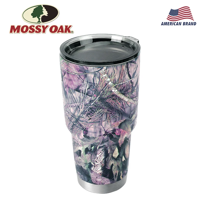 MOSSY OAK 30 унций с двойными стенками с вакуумной изоляцией кофейная чашка из нержавеющей стали камуфляжная кружка для путешествий для холодных и горячих напитков