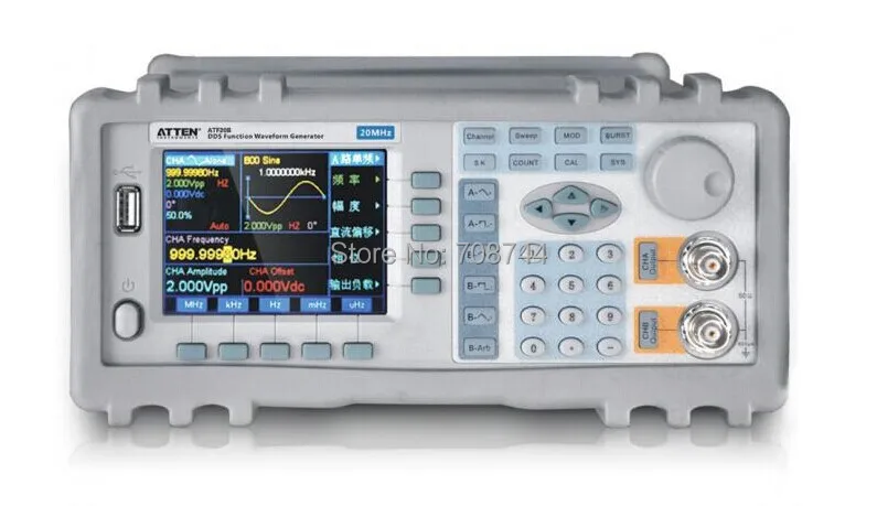 ATF20B+ и по всему миру ATTEN DDS функция генератора 20 МГц 100MSa/s RA232 обновлено для ATF20B