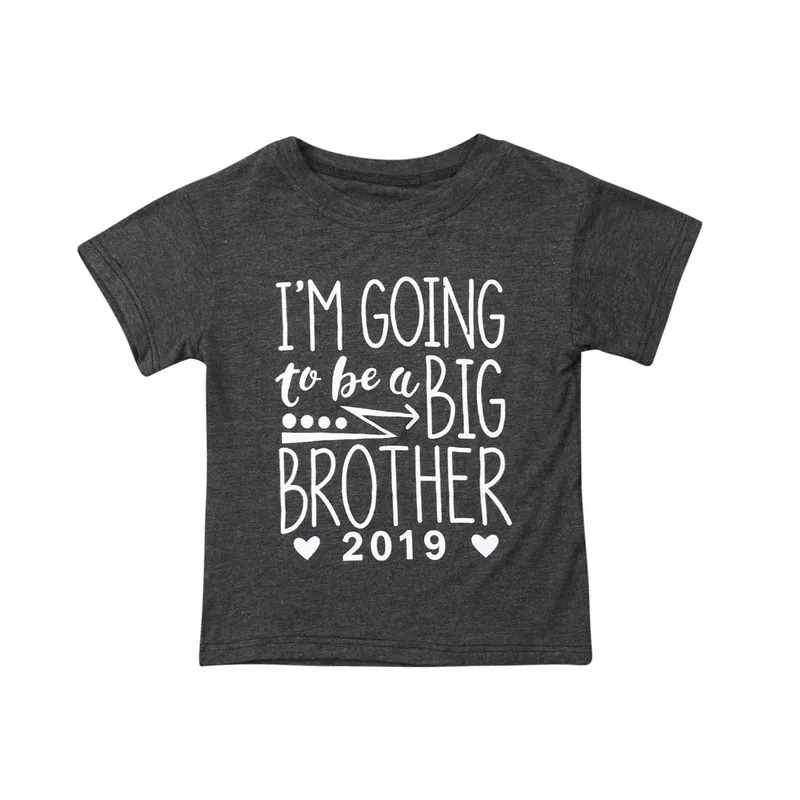 

2019 New Big Brother Toddler Newborn Baby Boy Summer Letter Printing Short Sleeve Tops T-shirt Clothes Outfit 12M-5T