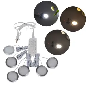 

Round 12V Display Cabinet LED Light Furniture Wardrobe Counter Shelf Lamp