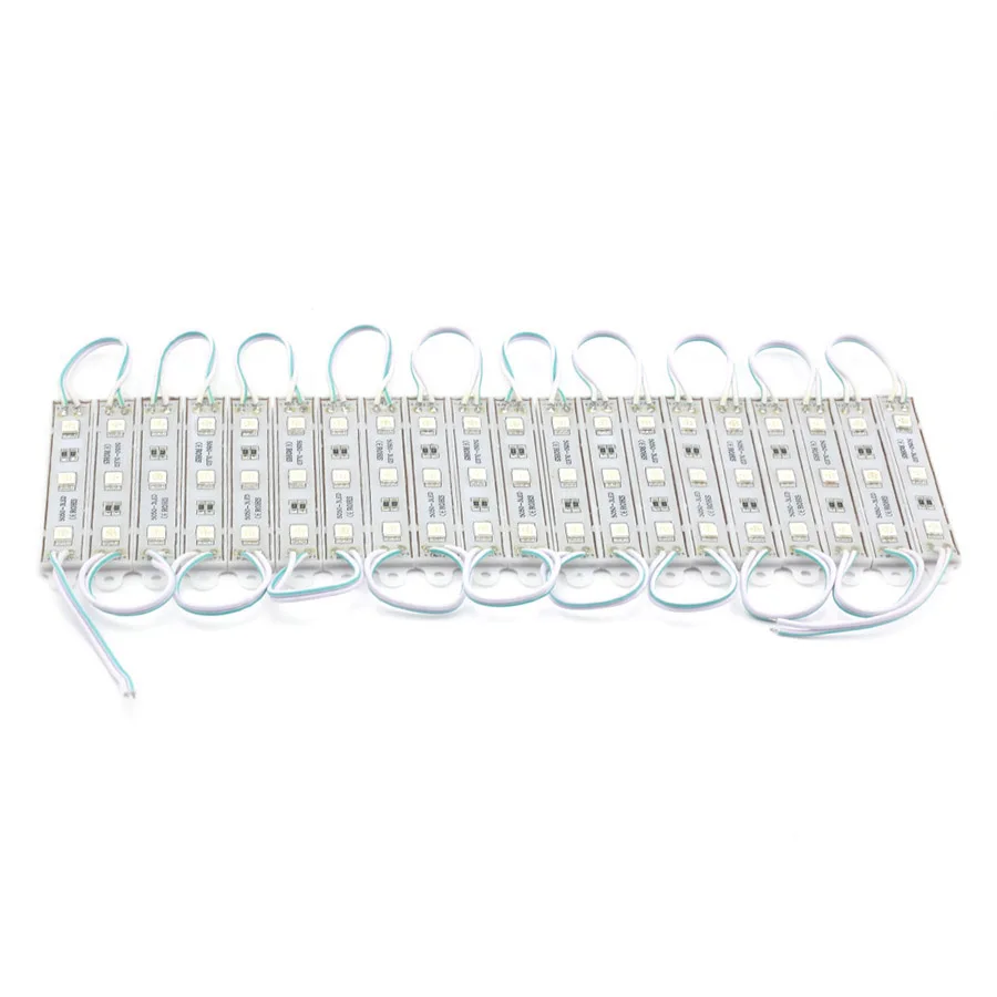 20PCS 3LEDs SMD 5050 LED Modules Light DC12V Waterproof Lamp Backlight for Billboard Advertising Light Warm White Red Green Blue (10)