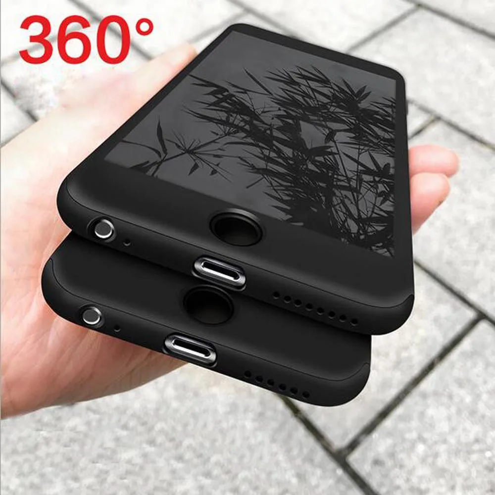 360 Полный корпус телефона чехол для iPhone 7 7Plus Гибридный Силиконовый 6 6s Plus 8 8Plus с