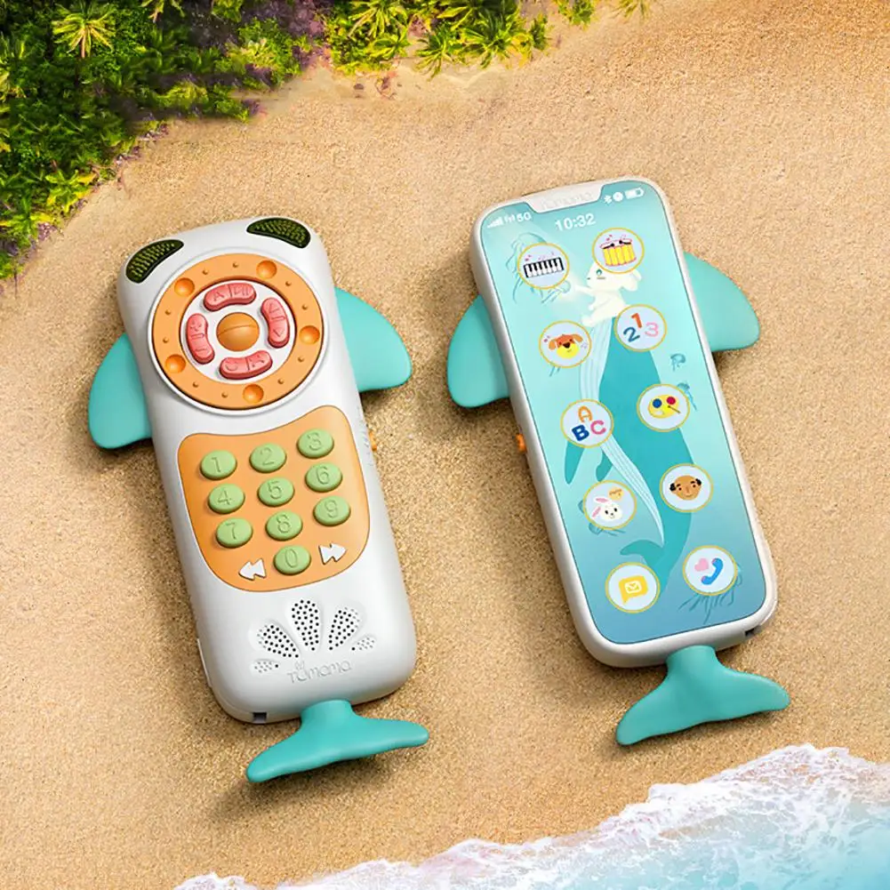 

Tumama Simulation Remote Control Touch Screen Phone Puzzle Music Light Teether Education Mobile Phone Toy Kids Toys for children