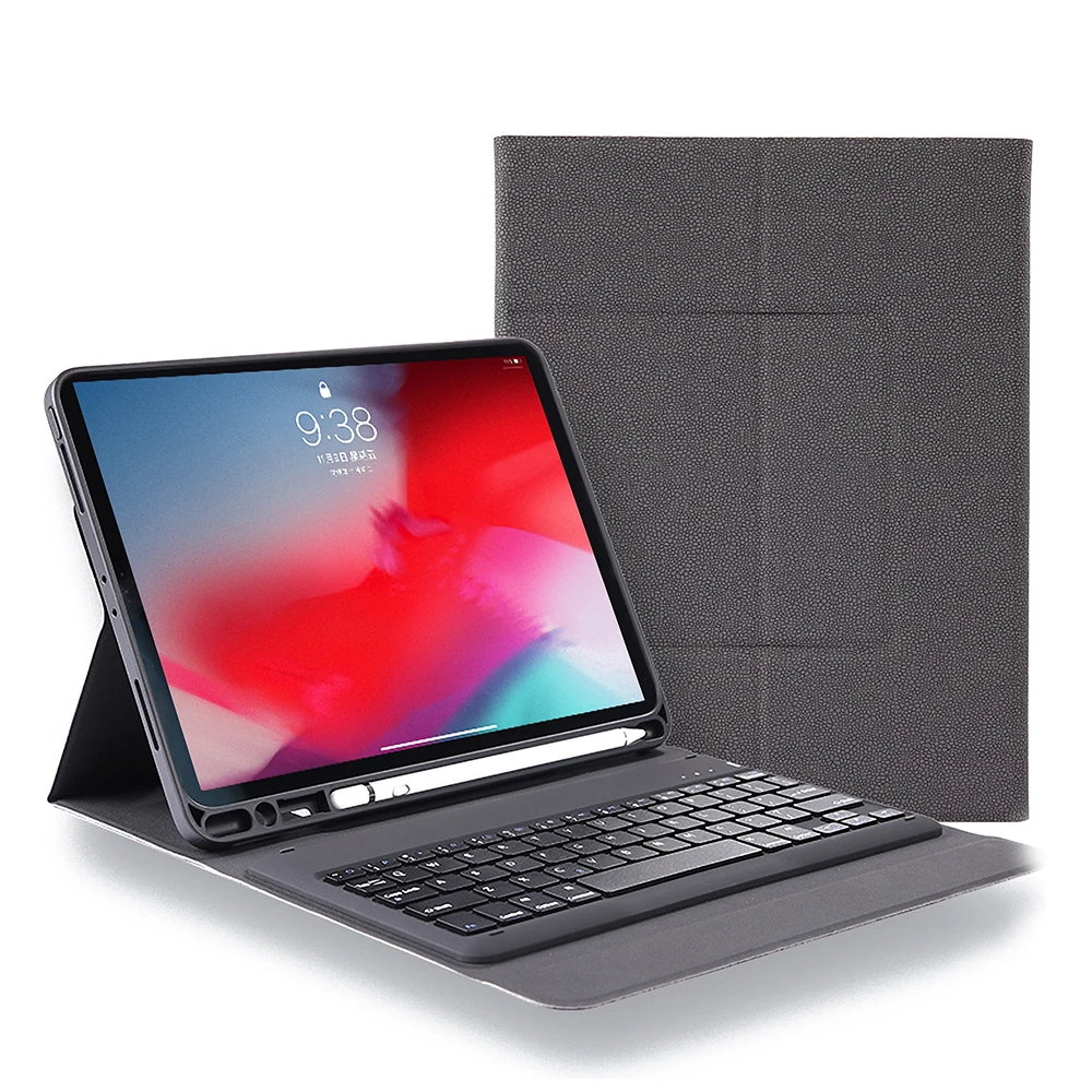 

Wireless Keyboard Case for iPad Pro 12.9 2018 Smart TPU Bluetooth Tablet Cover for iPad Pro 12.9 11 With Keyboard & pen slot