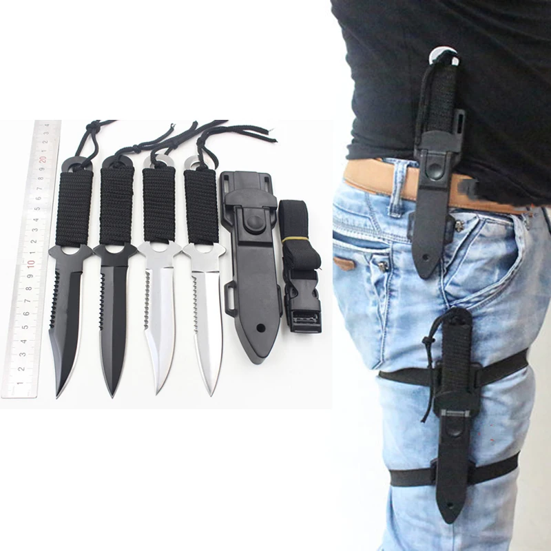 

Stainless Steel Survival Knife Fixed Blade Tactical Knife EDC Diving Camping Hunting Knife Canivetes Navajas