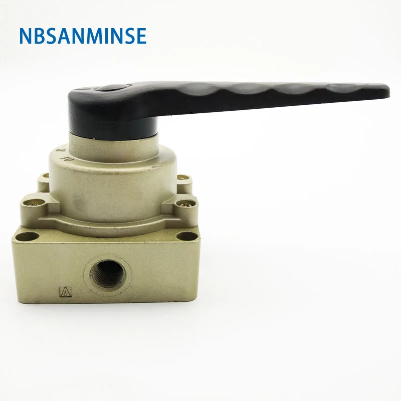 

NBSANMINSE Hand Switching Valve 1/8 1/4 3/8 HV2 HV3 HV4 Mechanical Aluminum Valve Drawing Valve Pneumatic Air Valve