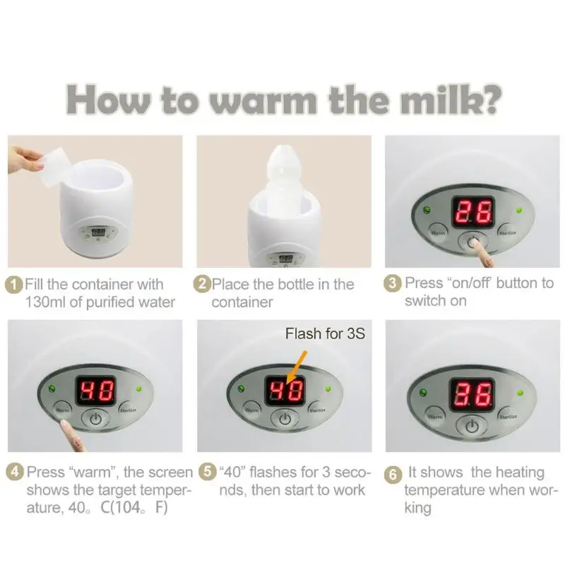 Дезинфекция подогреватель молока с постоянной температурой бутылочка для кормления ребенка