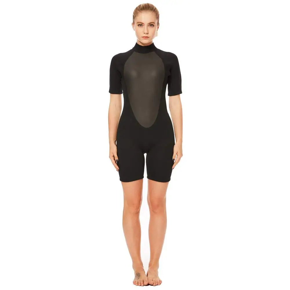 REALON 1.5MM Neoprene Scuba Diving Suit Women's Wetsuit Shorty Back Zip
