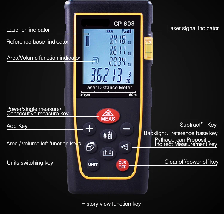 laser distance meter 80M 100M rangefinder trena laser tape range finder build measure device ruler test tool