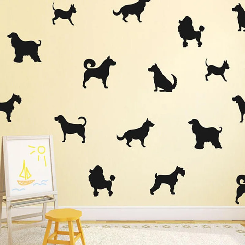 Pet Dog Wall Decal Pets Dogs Wall Sticker For Kids Bedroom Nursery Wall