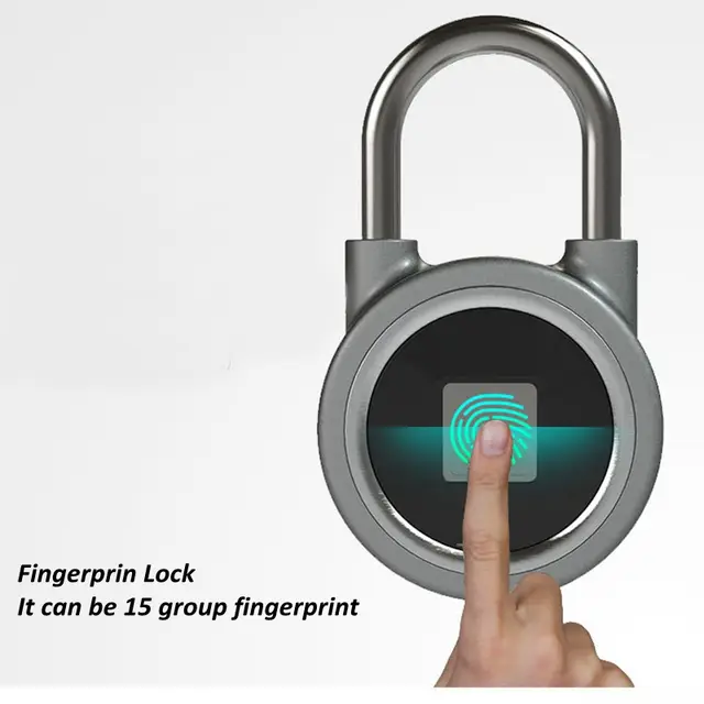 Bluetooth App Unlock Fingerprint Lock Padlock Keyless Portable