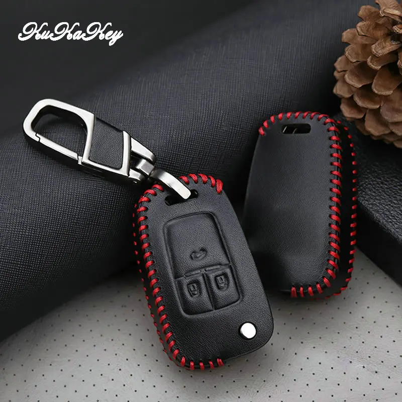 Кожаный чехол для автомобильных ключей Buick Lacrosse Camaro Equinox Impala GMC Cruze Aveo Trax Astra Corsa Meriva