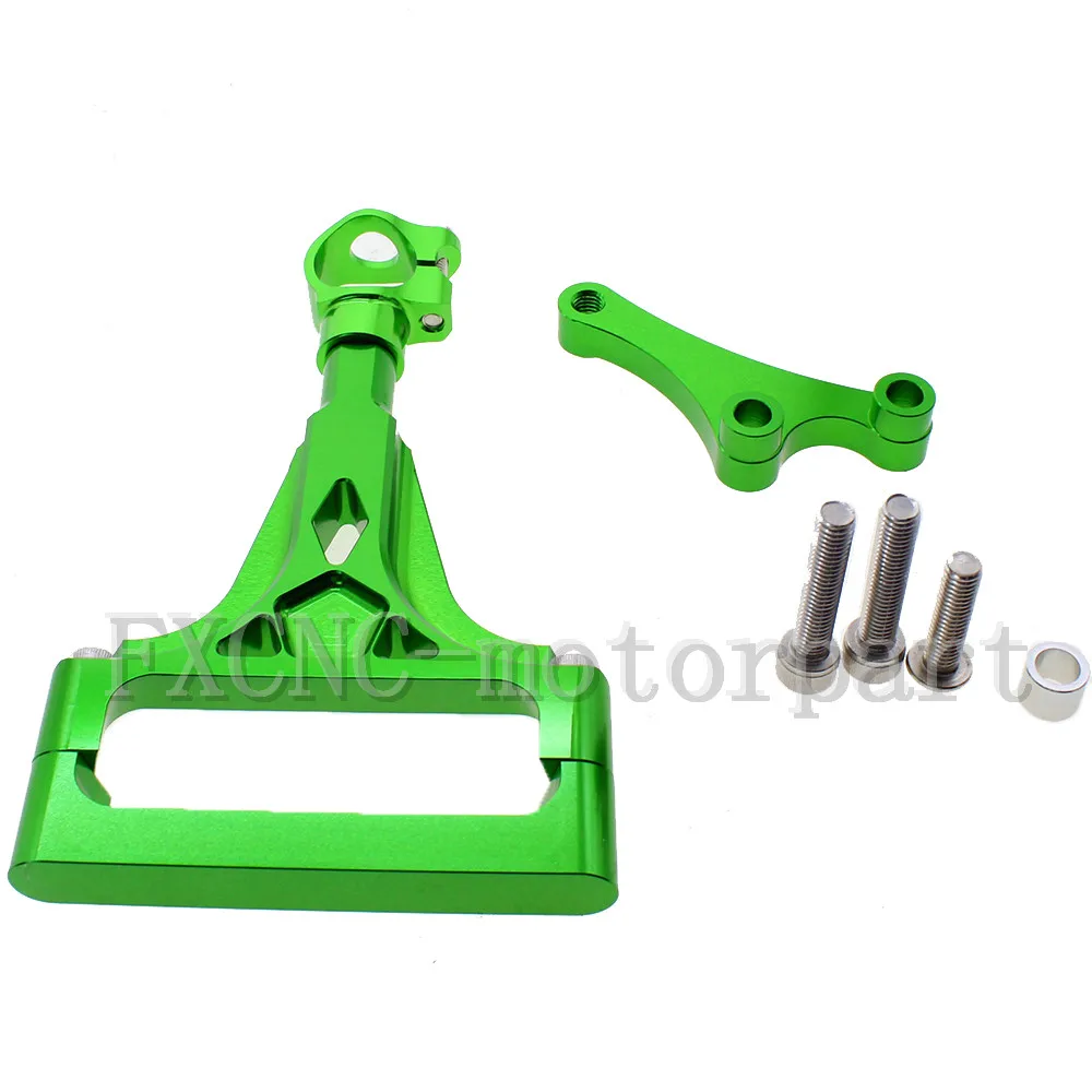 

FXCNC Green Aluminum Steering Damper Stabilizer Bracket Mounting Support Kits Fit For KAWASAKI Z1000 Z750 2003-2009