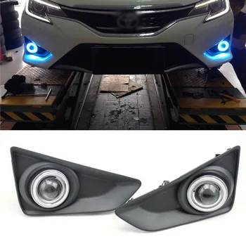 

Ownsun COB Angel Eye Rings Projector Lens with 3000K Halogen Lamp Source Black Fog Lights Bumper Cover For Toyota Reiz 2013-14