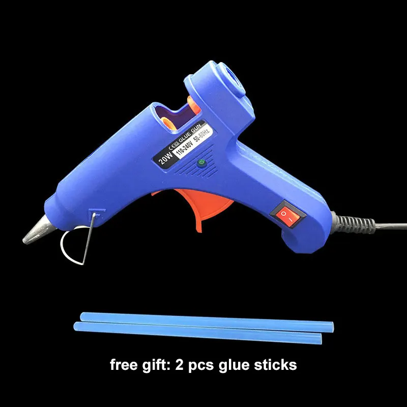 

20W 110-240V EU US Plug Hot Melt Glue Gun with 7mm Glue Stick DIY Thermo Mini Adhesive Glue gun Repair Heat Tools