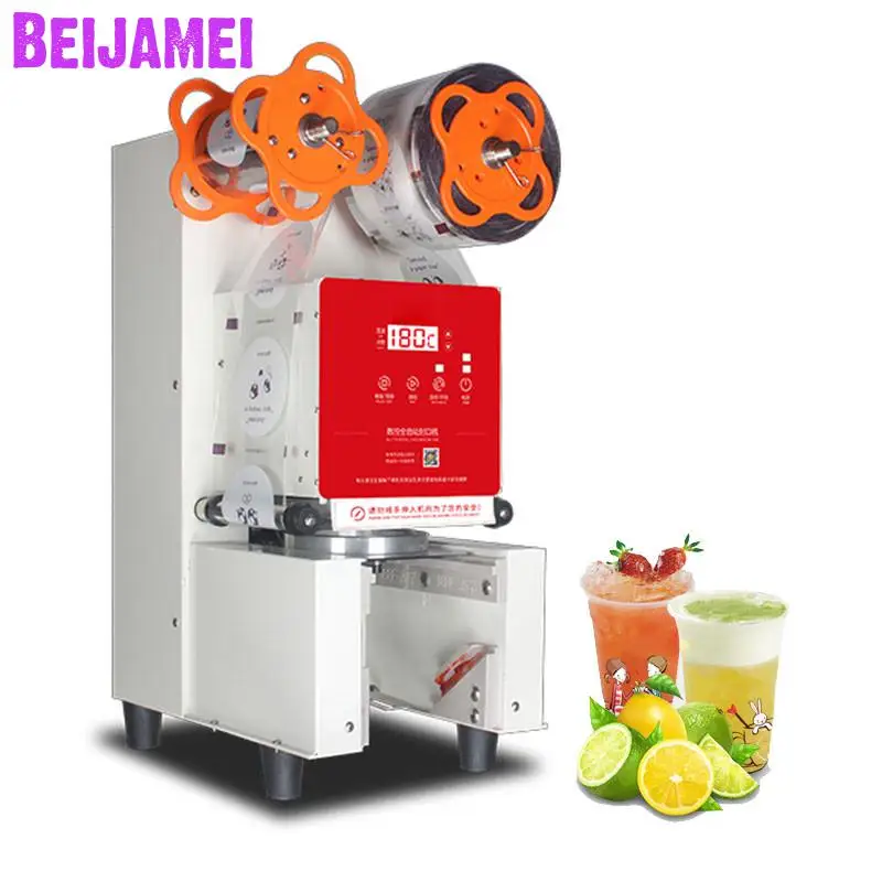 

BEIJAMEI Automatic Bubble Tea Yogurt Plastic Cup Sealing Machine Commercial Yogurt Cup Sealer Sealing Machine For Sale