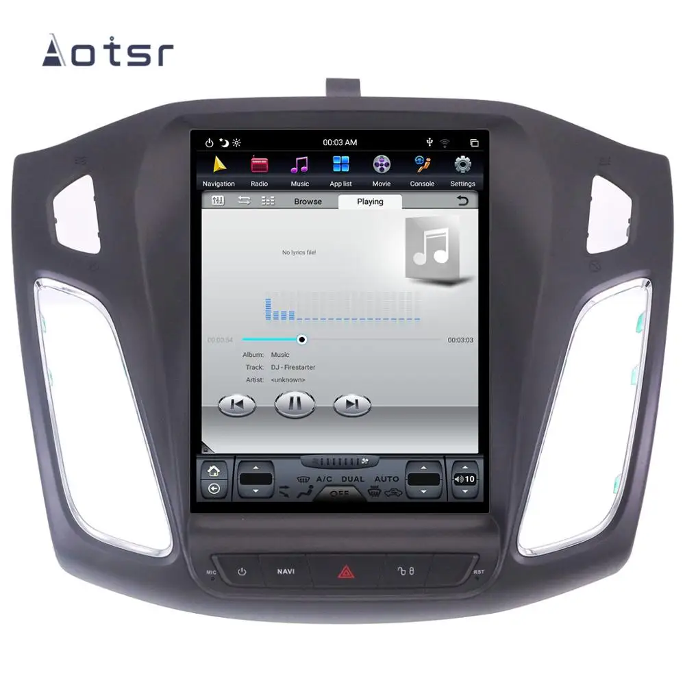 Best Car Multimedia Android 8.1 Tesla style GPS Navigation For Ford Focus 2012-2017 Auto stereo radio headunit wifi car dvr car audio 3