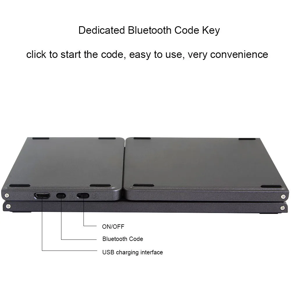 CHYI складной Bluetooth Беспроводной клавиатура Мини складывающийся втрое BT клавиатура с сенсорной панелью для IOS/Android/Windows ipad Tablet