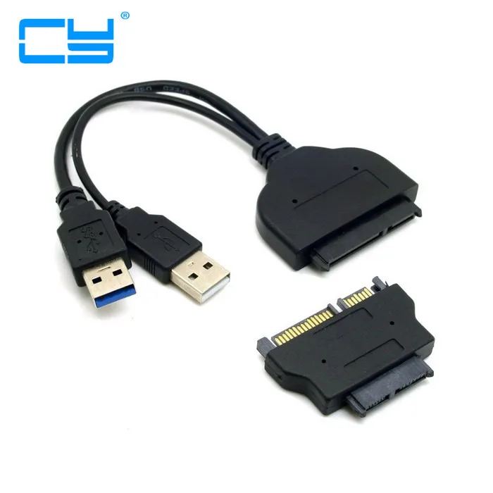

1set USB 3.0 to SATA 22Pin & SATA to 16Pin Micro SATA Adapter for 1.8" 2.5" Hard Disk Driver With Extral USB Power Cable