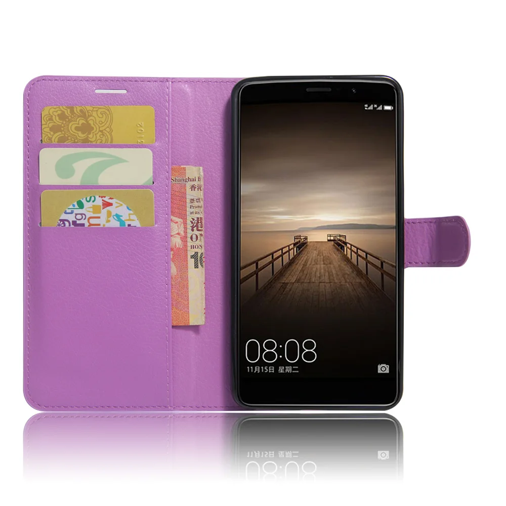 

for Huawei Mate 9 Litchi Texture Flip Leather Cover Case for Huawei Mate 9 Wallet Stand Style Magnetic Protective Shell